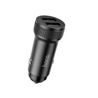 Автомобільний зарядний пристрій HOCO Z49 Level dual port car charger Black Код: 405617-14