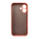 Чохол для смартфона Silicone Full Case AA Camera Protect for Apple iPhone 16 37,Grapefruit Код: 457077-14