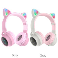 Навушники HOCO W27 Cat ear wireless headphones Grey Код: 441307-14