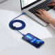 Кабель Baseus Crystal Shine Series Fast Charging Data Cable Type-C to Type-C 100W 1.2m Blue Код: 456987-14