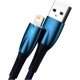 Кабель Baseus Glimmer Series Fast Charging Data Cable USB to iP 2.4A 2m Blue Код: 456997-14