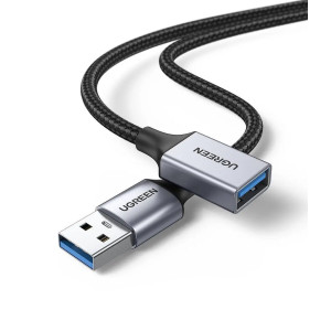 Кабель UGREEN US115 USB 3.0 Extension Cable Aluminum Case 0.5m (Черное)(UGR-10494) Код: 454277-14