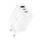 Мережевий зарядний пристрій HOCO C126A Pure power PD40W three-port(2C1A) charger White Код товара: 420457-14