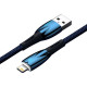 Кабель Baseus Glimmer Series Fast Charging Data Cable USB to iP 2.4A 2m Blue Код: 456997-14