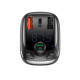 АЗП з FM-модулятором Baseus T Shaped S-13 Car Bluetooth MP3 Player (PPS Fast Charger Edition) Черное Код: 416697-14