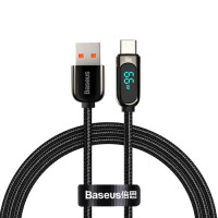 Кабель Baseus Display Fast Charging Data Cable USB to Type-C 66W 1m Черное Код: 456977-14