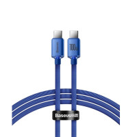 Кабель Baseus Crystal Shine Series Fast Charging Data Cable Type-C to Type-C 100W 1.2m Blue Код: 456987-14