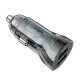 Автомобільний зарядний пристрій HOCO Z47 Transparent Discovery Edition dual port QC3.0 18W (Micro) Transparent Black Код: 405437-14