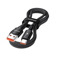 Кабель Essager Sunset USB A to Type C 120Вт USB Charging Cable 1m черный (EXC120-CG01-P) Код: 459257-14