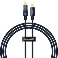 Кабель Baseus Explorer Charging Cable USB-C to USB-C 100W with Auto Shutdown 1m Deepsea Blue Код: 457007-14