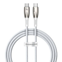 Кабель Baseus Glimmer Series Fast Charging Data Cable Type-C to Type-C 100W 2m Белый Код: 456807-14