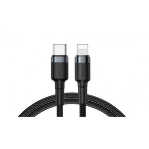 Кабель Baseus Cafule Cable Type-C to iP PD 18W 1m Gray+Black Код: 452118-14