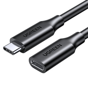 Кабель UGREEN US353 USB-C/M to USB-C/F Gen2 5A Extension Cable 1m (Black)(UGR-10387)