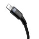 Кабель Baseus Cafule Cable Type-C to iP PD 18W 1m Gray+Black Код: 452118-14