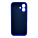 Чохол для смартфона Silicone Full Case AA Camera Protect for Apple iPhone 16 45,Shiny Blue Код: 457038-14