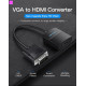 Адаптер Vention VGA to HDMI Converter with Female Micro USB and Audio Port 0.15M Черное (ACNBB) Код: 452398-14