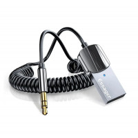 Bluetooth ресивер ESSAGER Bluetooth 5.0 Aux Adapter Car Wireless Receiver USB to 3.5mm Jack Audio Music Mic Handsfree Car Kit Speaker Transmitter Grey