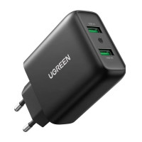 Зарядний пристрій UGREEN CD161 USB Fast Charger EU (Black)(UGR-10216) Код товара: 421378-14
