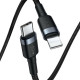 Кабель Baseus Cafule Cable Type-C to iP PD 18W 1m Gray+Black Код: 452118-14