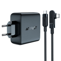 Мережевий зарядний пристрій ACEFAST A37 PD100W GaN (3*CUSB-C+USB-A) charger set Black Код товара: 405278-14