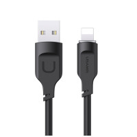 Кабель Usams US-SJ565 Lightning 2.4A Charging & Data Cable Lithe Series 1.2m Black Код: 427108-14