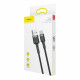 Кабель Baseus Cafule Cable USB For Type-C 3A 1m Gray+Black Код: 433788-14