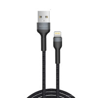 Кабель WUW-X192 USB Type-C 2.4A 2m черный Код: 457538-14