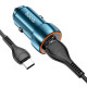 Автомобільний зарядний пристрій HOCO Z46A Blue whale PD20W+QC3.0 car charger set(Type-C) Sapphire Blue