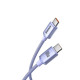 Кабель Baseus Crystal Shine Series Fast Charging Data Cable Type-C to Type-C 100W 1.2m Purple Код: 457079-14