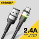 Кабель Essager Colorful LED USB Cable Fast Charging 2.4A USB-A to Micro 2m черный (EXCM-XCDA01) Код: 427149-14