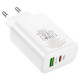 Мережевий зарядний пристрій BOROFONE BN10 Sunlight PD65W dual port(1A1C) charger White Код: 421319-14