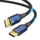 Кабель Vention Cotton Braided DP Male to Male HD Cable 8K 1.5M Blue Aluminum Alloy Type