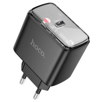 Мережевий зарядний пристрій HOCO CS41A Smart single port PD35W charger(EU) Black Код: 446659-14