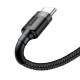 Кабель Baseus Cafule Cable USB For Type-C 3A 0.5m Gray+Black Код: 454829-14