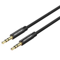 Кабель Vention Fabric Braided 3.5mm Male to Male Audio Cable 3M Black Metal Type (BAGBI) Код: 420339-14