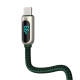 Кабель Baseus Display Fast Charging Data Cable USB to Type-C 66W 1m Green Код: 457089-14