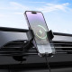 Тримач для мобiльного з БЗП BOROFONE BH209 Riley wireless fast charging car holder(air outlet) Black