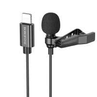 Мікрофон-петличка BOROFONE BFK11 Elegant lavalier microphone iP Black Код: 432659-14