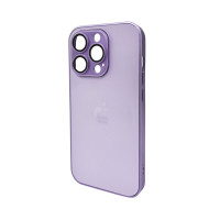 Чохол для смартфона AG Glass Matt Frame Color Logo for Apple iPhone 15 Pro Light Purple Код: 430169-14