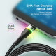 Кабель Essager Colorful LED USB Cable Fast Charging 2.4A USB-A to Micro 2m черный (EXCM-XCDA01) Код: 427149-14