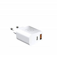 Зарядний пристрій WUW-C172 20W PD USB-C + USB QC3.0 18W white Код: 441899-14