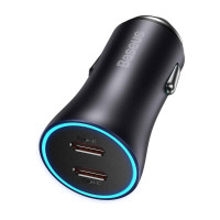 АЗП Baseus Golden Contactor Pro Dual Fast Charger Car Charger C+C 40W Dark Gray Код: 405169-14