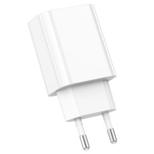 Мережевий зарядний пристрій BOROFONE BA65A Single port PD20W charger White Код товара: 405149-14