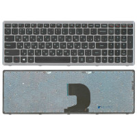 Клавиатура для ноутбука Lenovo Ideapad P500, Z500, Z500A, Z500G, Z500T Black, (Gray Frame) RU