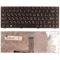 Кдавіатура для ноутбука Lenovo IdeaPad (B470, V470) Black, (Black Frame), RU