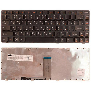 Кдавіатура для ноутбука Lenovo IdeaPad (B470, V470) Black, (Black Frame), RU