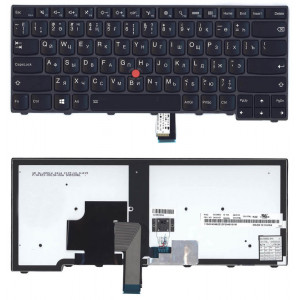 Кдавіатура для ноутбука Lenovo ThinkPad Edge (T440, T440P, T440S), с указателем (Point Stick) Black, Black Frame, RU