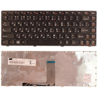 Клавиатура для ноутбука Lenovo IdeaPad (B470, V470) Black, (Black Frame), RU