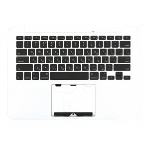 Клавиатура для ноутбука Apple MacBook Pro (A1425) Черное, (Silver TopCase), RU (горизонтальный энтер)