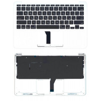 Клавиатура для ноутбука Apple MacBook Air 2013+ (A1465) Black, (Silver TopCase), RU (горизонтальный энтер)